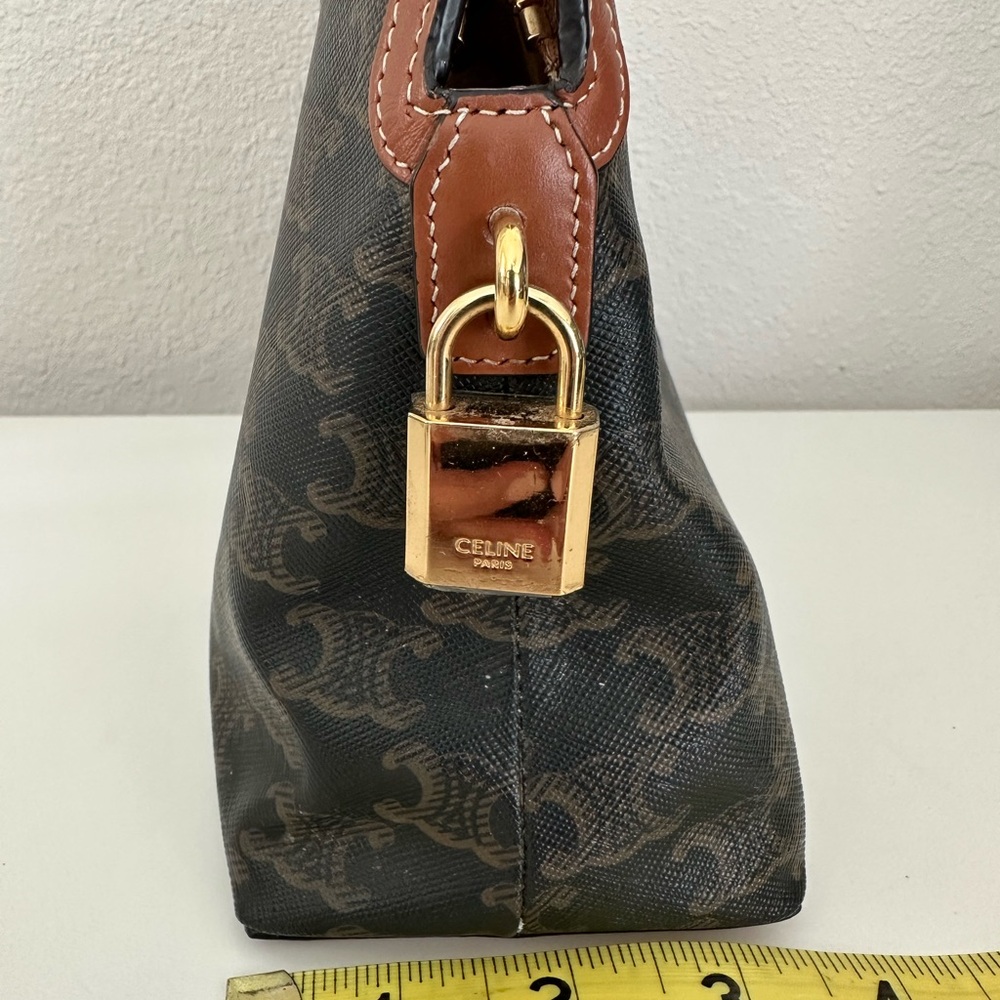 Celine Triomphe Canvas and Calfskin Toiletry Bag - Picture 7 of 15